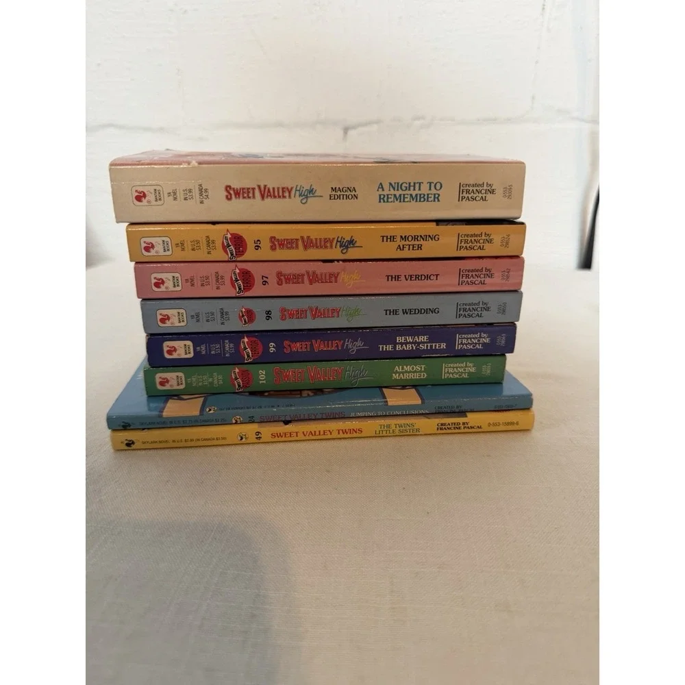 Francine Pascal Sweet Valley High & Twins Book Lot 8 Vintage Paperbacks YA